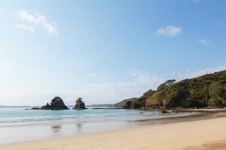 Waiaua Bay off shore formations